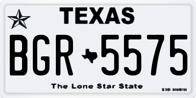 TX license plate BGR5575