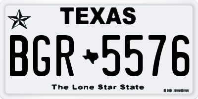 TX license plate BGR5576