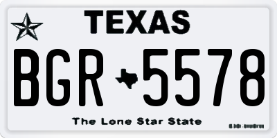 TX license plate BGR5578