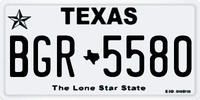 TX license plate BGR5580