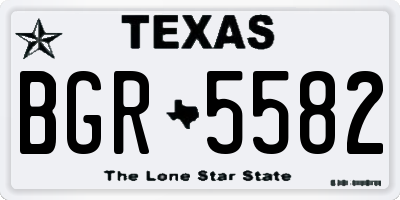 TX license plate BGR5582