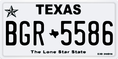 TX license plate BGR5586