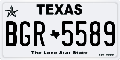TX license plate BGR5589