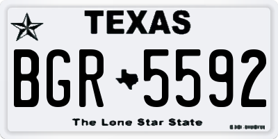 TX license plate BGR5592