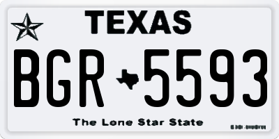 TX license plate BGR5593