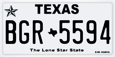 TX license plate BGR5594