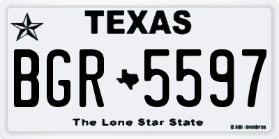 TX license plate BGR5597