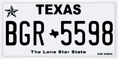 TX license plate BGR5598