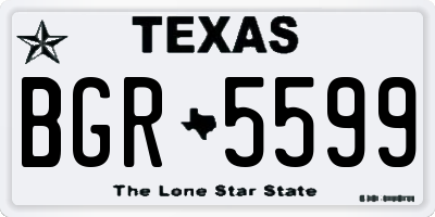 TX license plate BGR5599