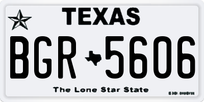 TX license plate BGR5606