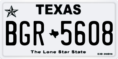 TX license plate BGR5608
