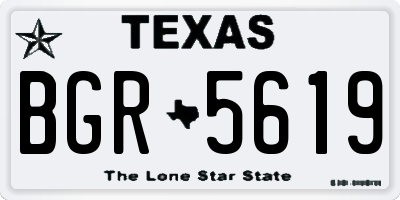 TX license plate BGR5619