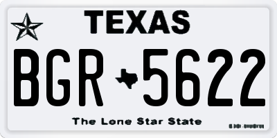 TX license plate BGR5622