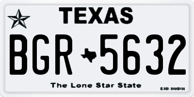 TX license plate BGR5632