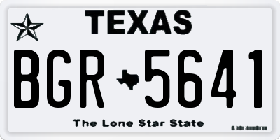TX license plate BGR5641