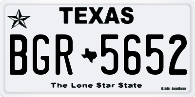 TX license plate BGR5652