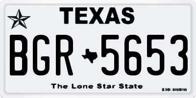 TX license plate BGR5653