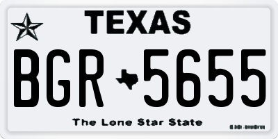 TX license plate BGR5655