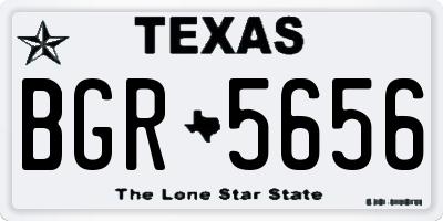 TX license plate BGR5656