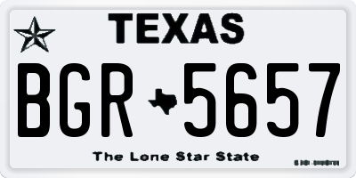 TX license plate BGR5657