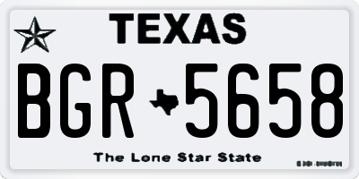 TX license plate BGR5658