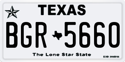TX license plate BGR5660