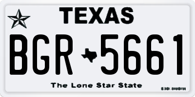 TX license plate BGR5661