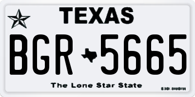 TX license plate BGR5665