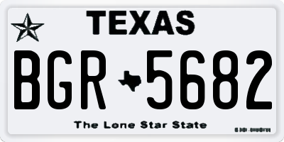 TX license plate BGR5682