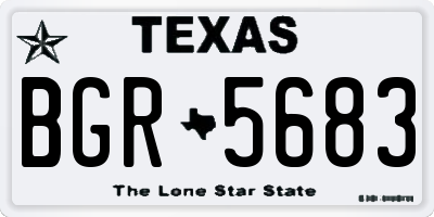 TX license plate BGR5683