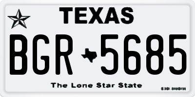 TX license plate BGR5685