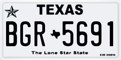 TX license plate BGR5691