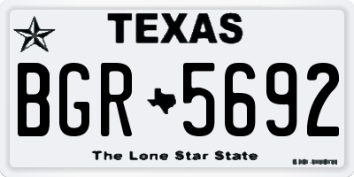 TX license plate BGR5692