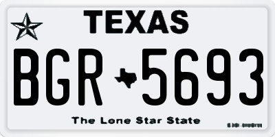 TX license plate BGR5693