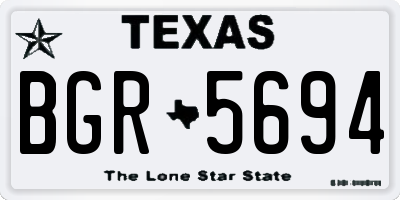 TX license plate BGR5694