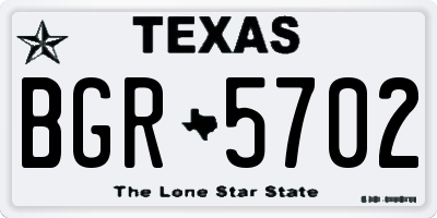 TX license plate BGR5702