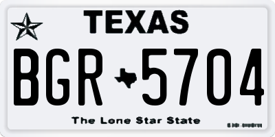 TX license plate BGR5704