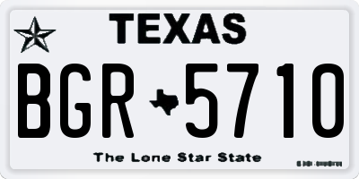 TX license plate BGR5710