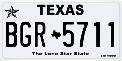 TX license plate BGR5711