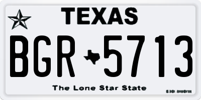 TX license plate BGR5713