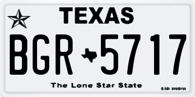 TX license plate BGR5717