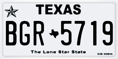 TX license plate BGR5719