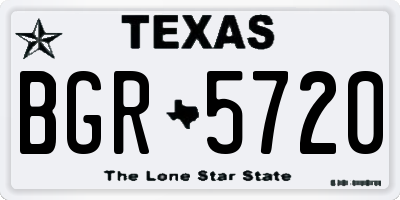 TX license plate BGR5720