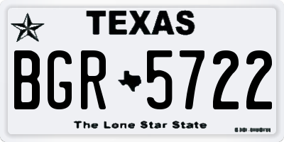 TX license plate BGR5722