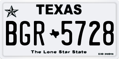 TX license plate BGR5728