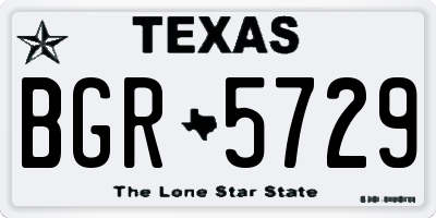 TX license plate BGR5729