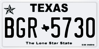 TX license plate BGR5730