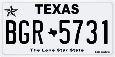 TX license plate BGR5731