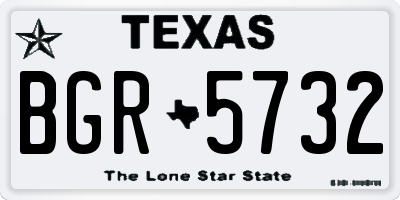 TX license plate BGR5732