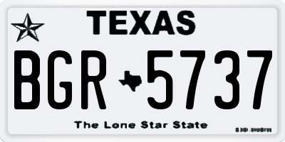 TX license plate BGR5737